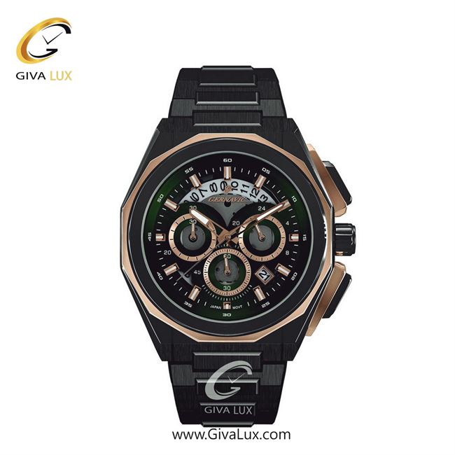 ساعت مچی اورجینال زنانه گرناویک سه موتوره کرنوگراف رزگلد-مشکی | مشکی| سبز| کد رفرنس G462
