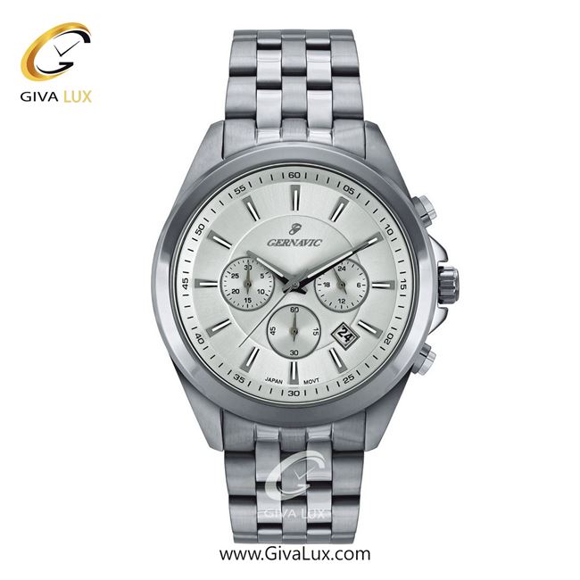 ساعت مچی اورجینال مردانه گرناویک سه موتوره کرنوگراف نقره ای | نقره ای| سفید| کد رفرنس G463