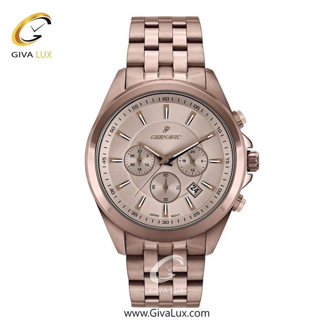 ساعت مچی اورجینال مردانه گرناویک سه موتوره کرنوگراف رزگلد | رزگلد| رزگلد| کد رفرنس G463