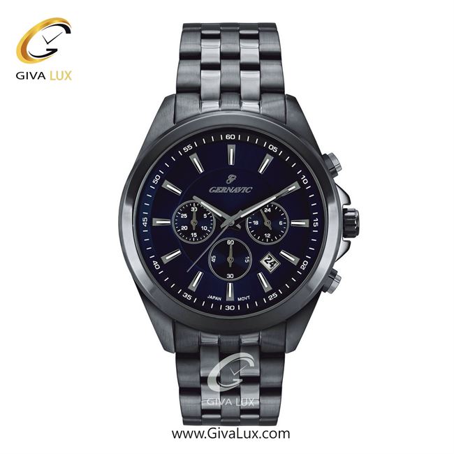 ساعت مچی اورجینال مردانه گرناویک سه موتوره کرنوگراف طوسی | طوسی| سرمه ای| کد رفرنس G463