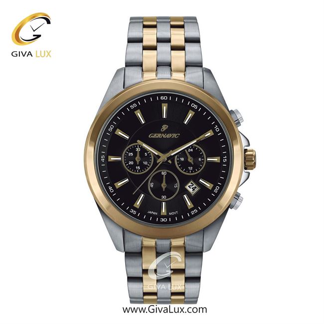 ساعت مچی اورجینال مردانه گرناویک سه موتوره کرنوگراف طلایی-نقره ای | نقره ای-طلایی| مشکی| کد رفرنس G463