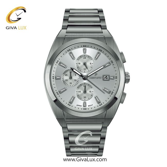 ساعت مچی اورجینال مردانه گرناویک سه موتوره کرنوگراف نقره ای | نقره ای| سفید| کد رفرنس G464