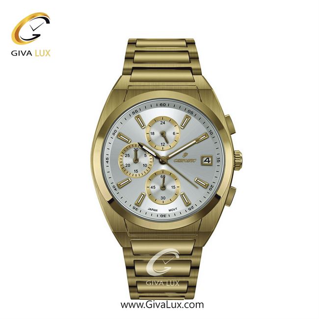 ساعت مچی اورجینال زنانه گرناویک سه موتوره کرنوگراف طلایی | طلایی| سفید| کد رفرنس G464