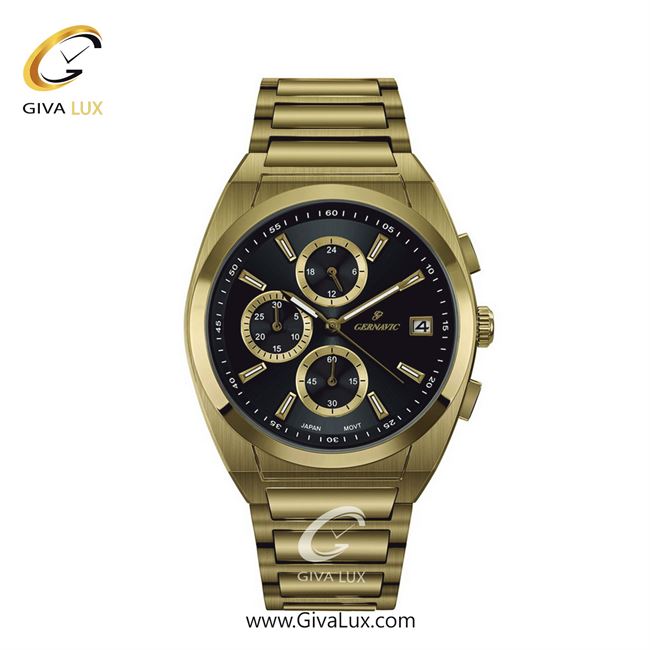 ساعت مچی اورجینال زنانه گرناویک سه موتوره کرنوگراف طلایی | طلایی| مشکی| کد رفرنس G464