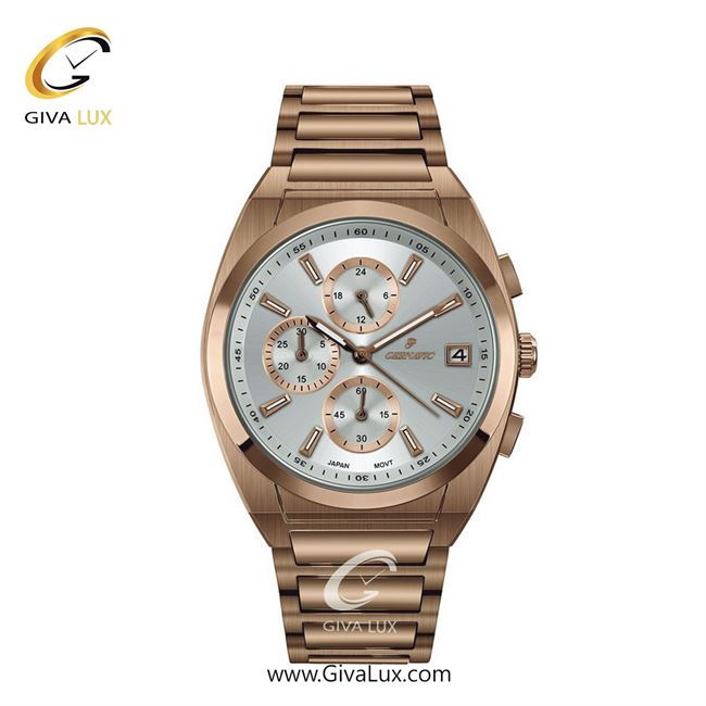 ساعت مچی اورجینال زنانه گرناویک سه موتوره کرنوگراف رزگلد | رزگلد| سفید| کد رفرنس G464