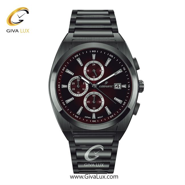 ساعت مچی اورجینال مردانه گرناویک سه موتوره کرنوگراف طوسی | طوسی| زرشکی| کد رفرنس G464