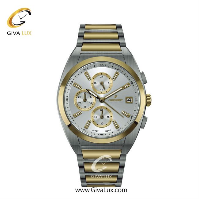 ساعت مچی اورجینال زنانه گرناویک سه موتوره کرنوگراف طلایی-نقره ای | نقره ای-طلایی| سفید| کد رفرنس G464