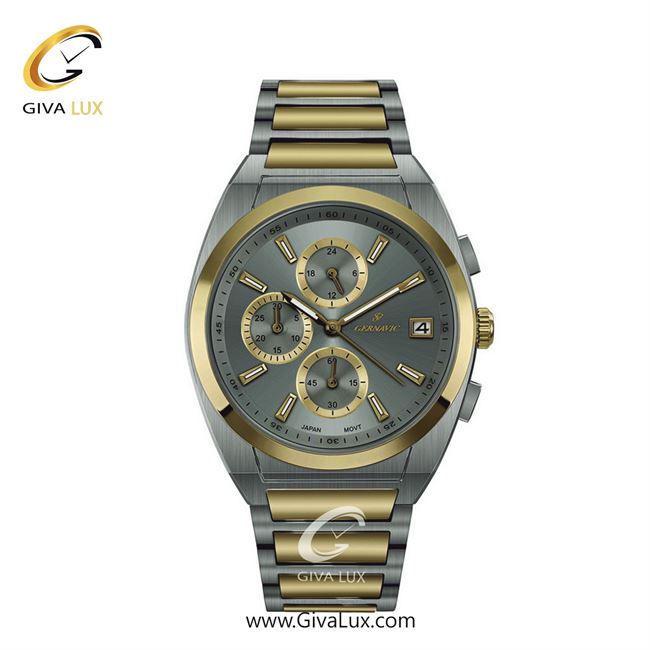 ساعت مچی اورجینال زنانه گرناویک سه موتوره کرنوگراف نقره ای-طلایی | طلایی-نقره ای| دودی| کد رفرنس G464