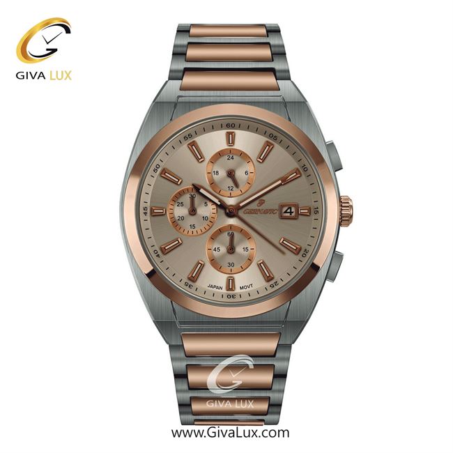 ساعت مچی اورجینال مردانه گرناویک سه موتوره کرنوگراف رزگلد-نقره ای | نقره ای-رزگلد| رزگلد| کد رفرنس G464