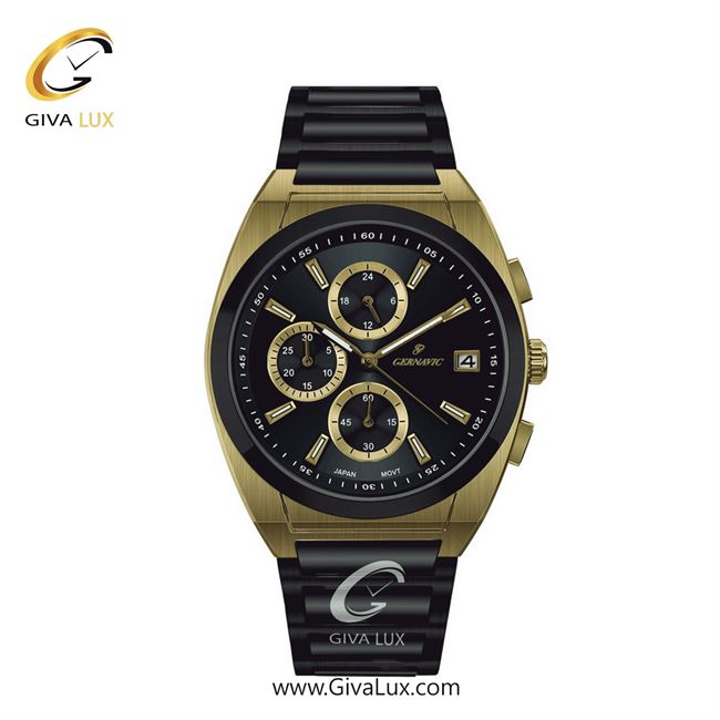 ساعت مچی اورجینال زنانه گرناویک سه موتوره کرنوگراف طلایی | مشکی| مشکی| کد رفرنس G464