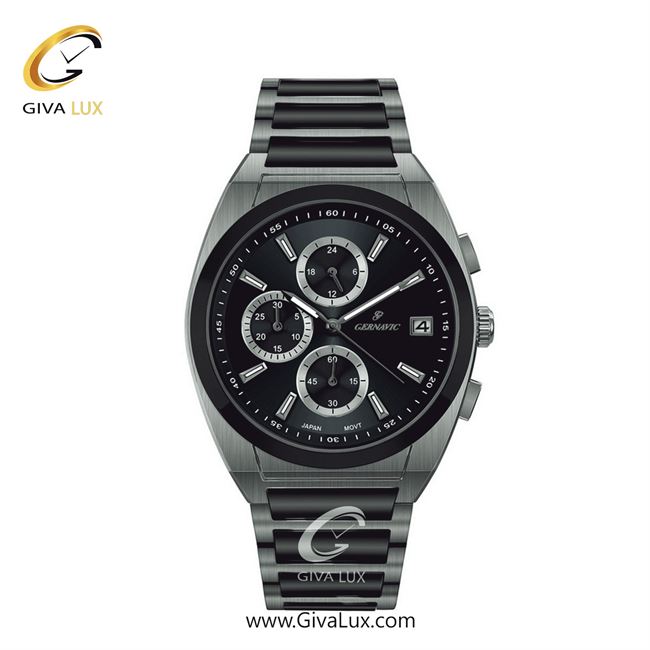 ساعت مچی اورجینال زنانه گرناویک سه موتوره کرنوگراف طوسی | مشکی-طوسی| مشکی| کد رفرنس G464