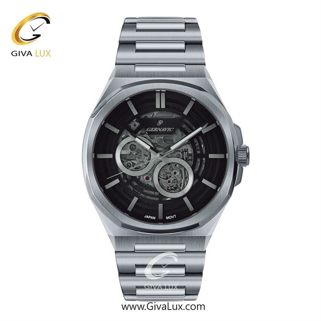 ساعت مچی اورجینال مردانه گرناویک نقره ای | نقره ای| مشکی| کد رفرنس G465