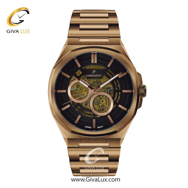 ساعت مچی اورجینال مردانه گرناویک رزگلد | رزگلد| مشکی| کد رفرنس G465