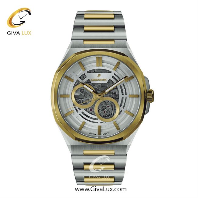 ساعت مچی اورجینال مردانه گرناویک طلایی-نقره ای | نقره ای-طلایی| سفید| کد رفرنس G465