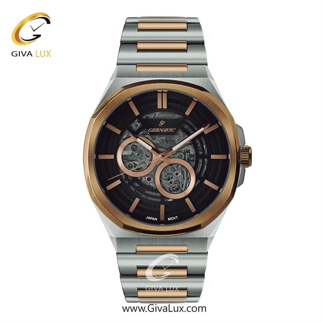 ساعت مچی اورجینال مردانه گرناویک رزگلد-نقره ای | رزگلد-نقره ای| مشکی| کد رفرنس G465