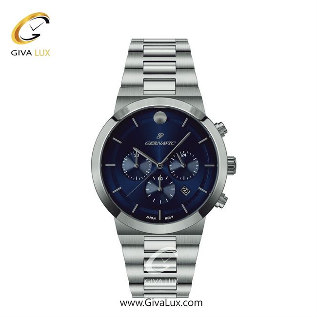 ساعت مچی اورجینال زنانه گرناویک سه موتوره کرنوگراف نقره ای | نقره ای| سرمه ای| کد رفرنس G466
