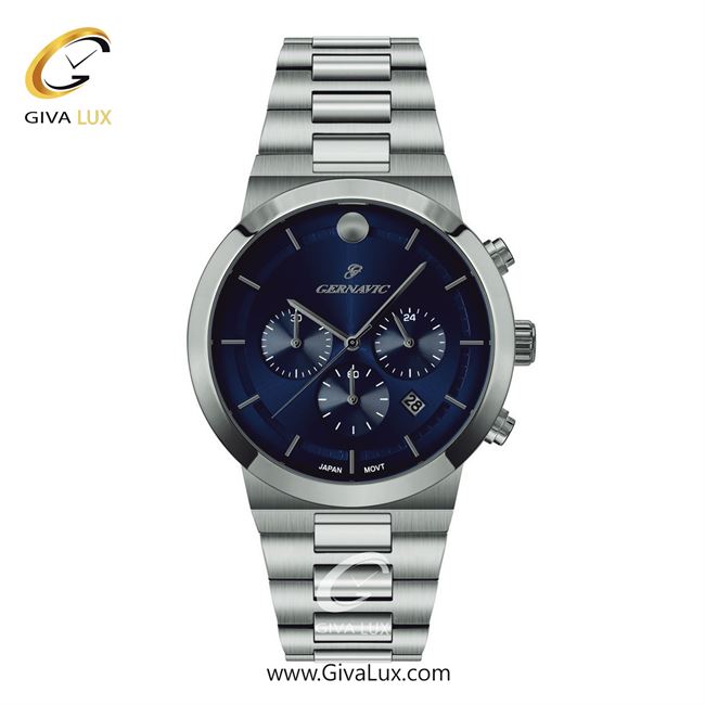 ساعت مچی اورجینال مردانه گرناویک سه موتوره کرنوگراف نقره ای | نقره ای| سرمه ای| کد رفرنس G466