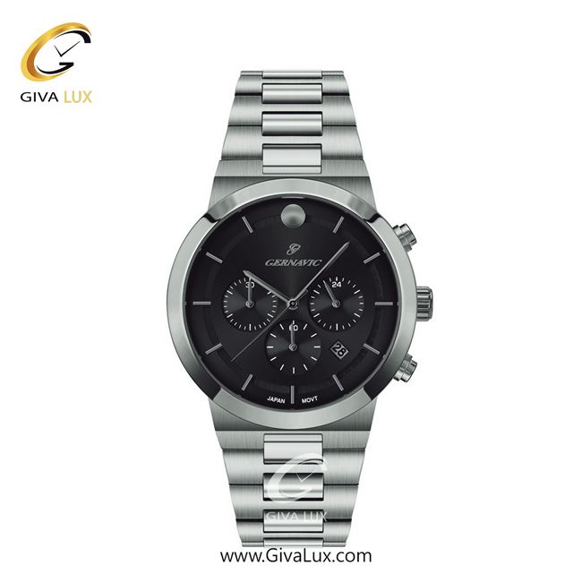 ساعت مچی اورجینال زنانه گرناویک سه موتوره کرنوگراف نقره ای | نقره ای| مشکی| کد رفرنس G466