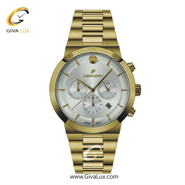 ساعت مچی اورجینال مردانه گرناویک سه موتوره کرنوگراف طلایی | طلایی| سفید| کد رفرنس G466