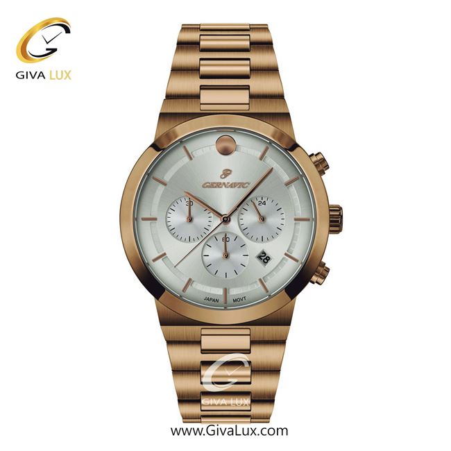ساعت مچی اورجینال مردانه گرناویک سه موتوره کرنوگراف رزگلد | رزگلد| سفید| کد رفرنس G466
