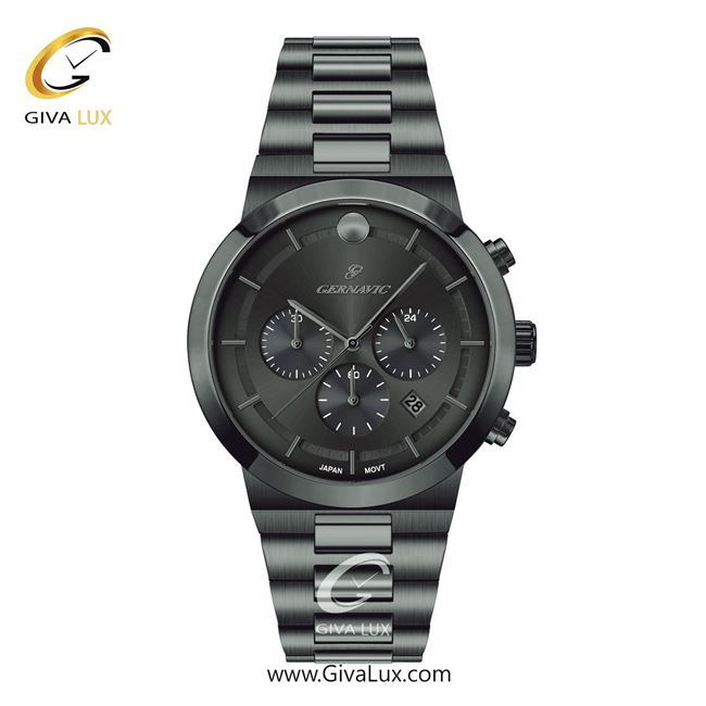 ساعت مچی اورجینال مردانه گرناویک سه موتوره کرنوگراف طوسی | طوسی| دودی| کد رفرنس G466