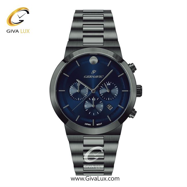 ساعت مچی اورجینال مردانه گرناویک سه موتوره کرنوگراف طوسی | طوسی| سرمه ای| کد رفرنس G466
