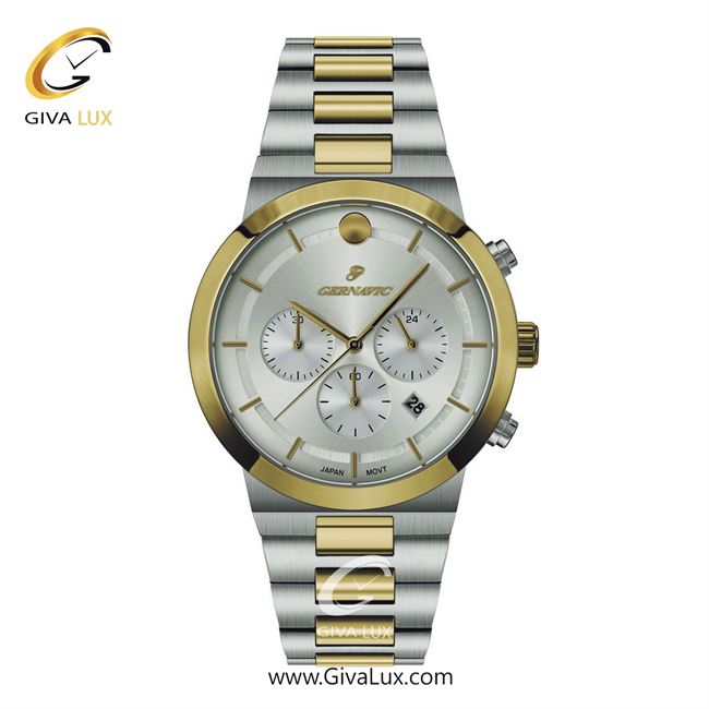 ساعت مچی اورجینال مردانه گرناویک سه موتوره کرنوگراف طلایی-نقره ای | طلایی-نقره ای| سفید| کد رفرنس G466