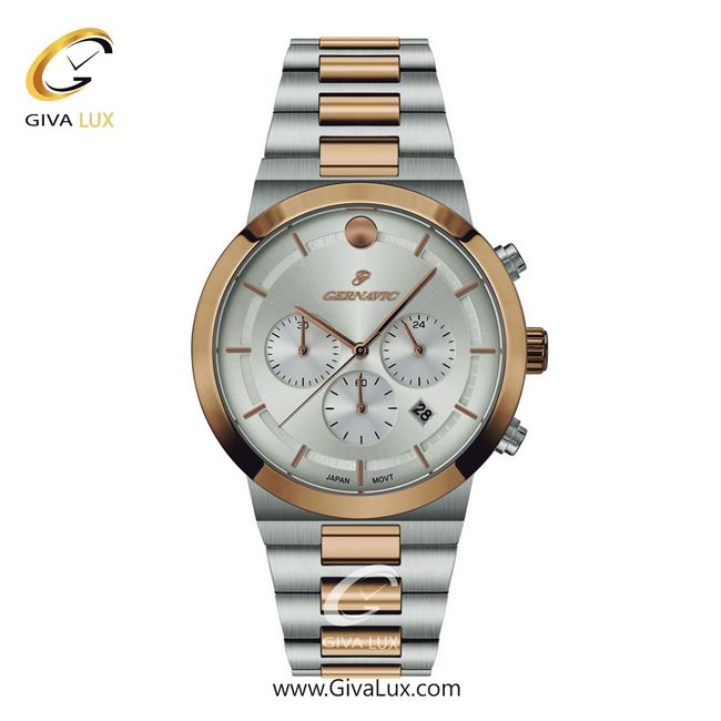 ساعت مچی اورجینال مردانه گرناویک سه موتوره کرنوگراف نقره ای-رزگلد | نقره ای-رزگلد| سفید| کد رفرنس G466