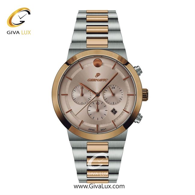 ساعت مچی اورجینال مردانه گرناویک سه موتوره کرنوگراف رزگلد-نقره ای | نقره ای-رزگلد| رزگلد| کد رفرنس G466