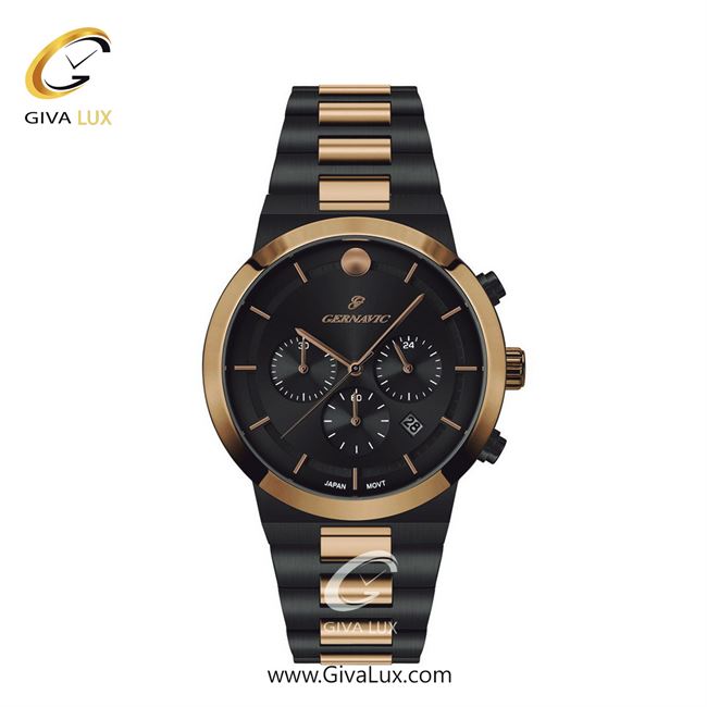 ساعت مچی اورجینال زنانه گرناویک سه موتوره کرنوگراف مشکی-رزگلد | رزگلد-مشکی| مشکی| کد رفرنس G466
