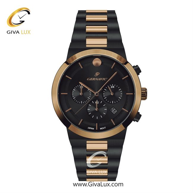 ساعت مچی اورجینال مردانه گرناویک سه موتوره کرنوگراف رزگلد-مشکی | رزگلد-مشکی| مشکی| کد رفرنس G466