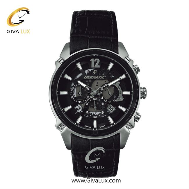 ساعت مچی اورجینال مردانه گرناویک سه موتوره کرنوگراف نقره ای | مشکی| مشکی| کد رفرنس G467
