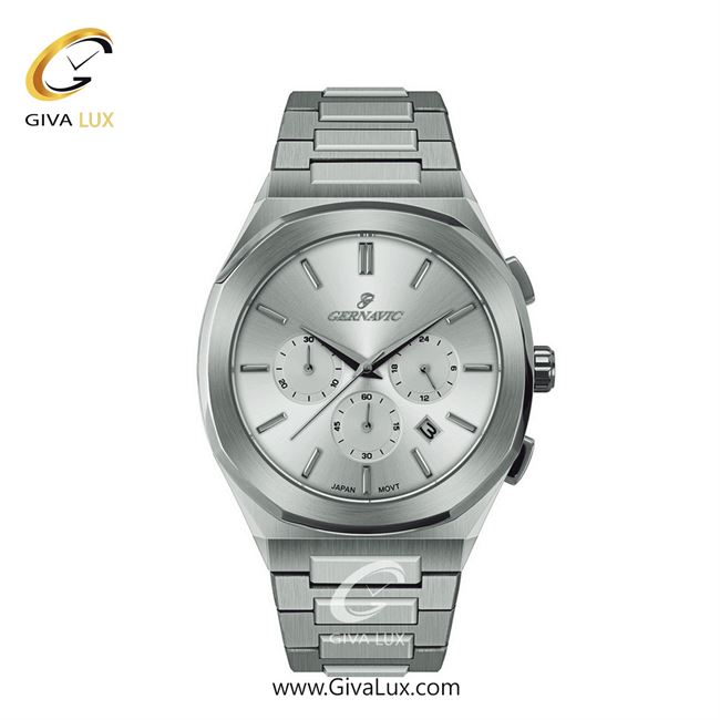 ساعت مچی اورجینال زنانه گرناویک سه موتوره کرنوگراف نقره ای | نقره ای| سفید| کد رفرنس G468