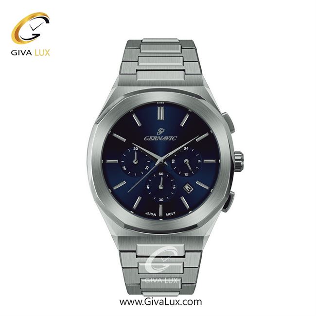 ساعت مچی اورجینال زنانه گرناویک سه موتوره کرنوگراف نقره ای | نقره ای| سرمه ای| کد رفرنس G468