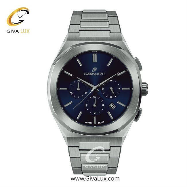 ساعت مچی اورجینال مردانه گرناویک سه موتوره کرنوگراف نقره ای | نقره ای| سرمه ای| کد رفرنس G468