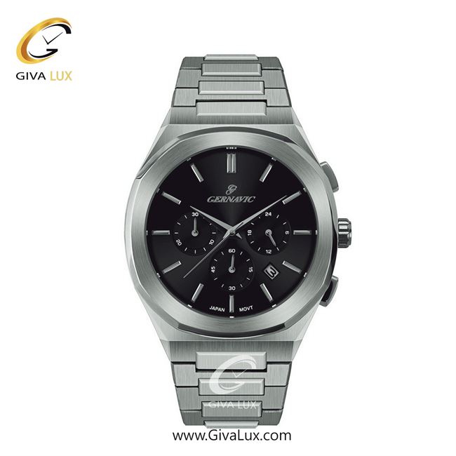 ساعت مچی اورجینال زنانه گرناویک سه موتوره کرنوگراف نقره ای | نقره ای| مشکی| کد رفرنس G468