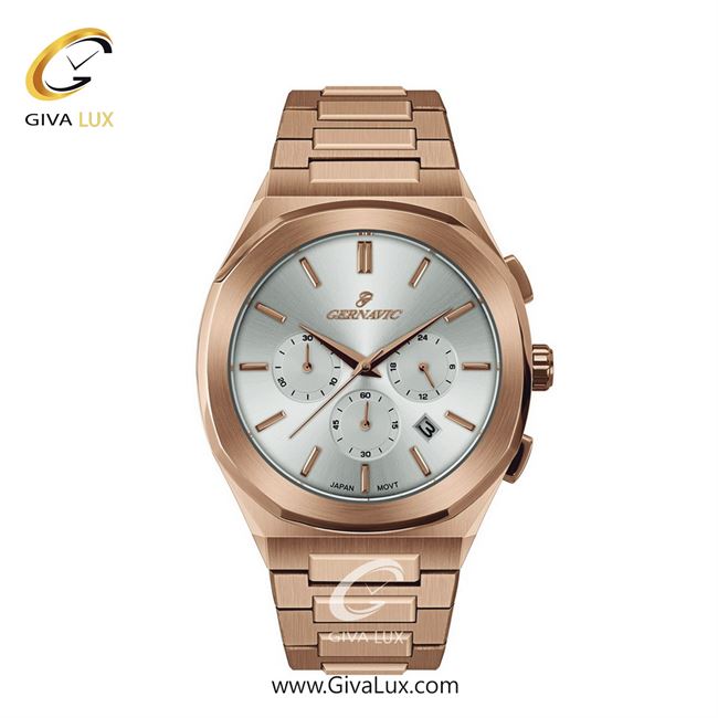 ساعت مچی اورجینال زنانه گرناویک سه موتوره کرنوگراف رزگلد | رزگلد| سفید| کد رفرنس G468