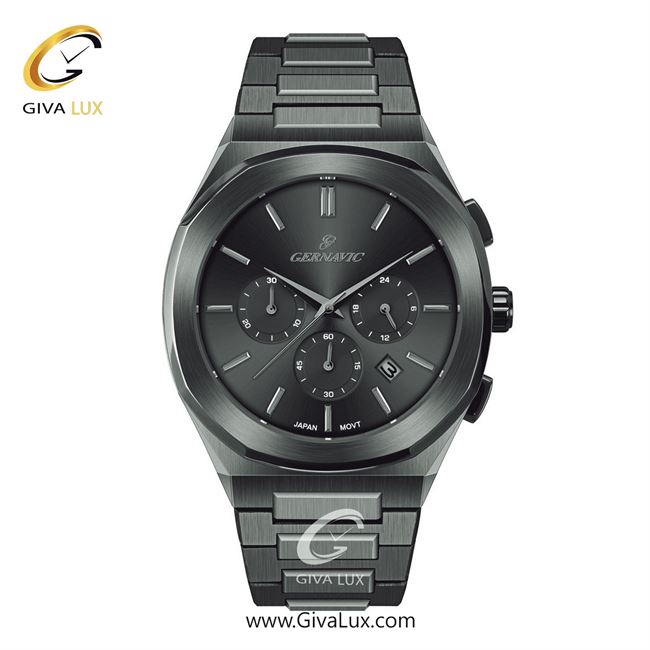 ساعت مچی اورجینال مردانه گرناویک سه موتوره کرنوگراف طوسی | طوسی| دودی| کد رفرنس G468