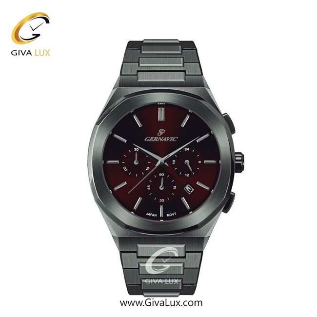 ساعت مچی اورجینال زنانه گرناویک سه موتوره کرنوگراف طوسی | طوسی| زرشکی| کد رفرنس G468