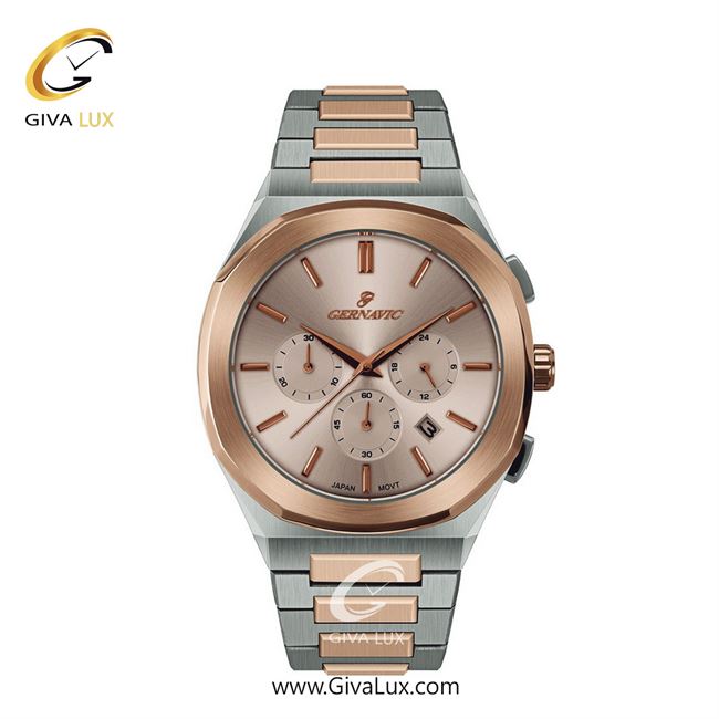 ساعت مچی اورجینال زنانه گرناویک سه موتوره کرنوگراف رزگلد-نقره ای | نقره ای-رزگلد| رزگلد| کد رفرنس G468