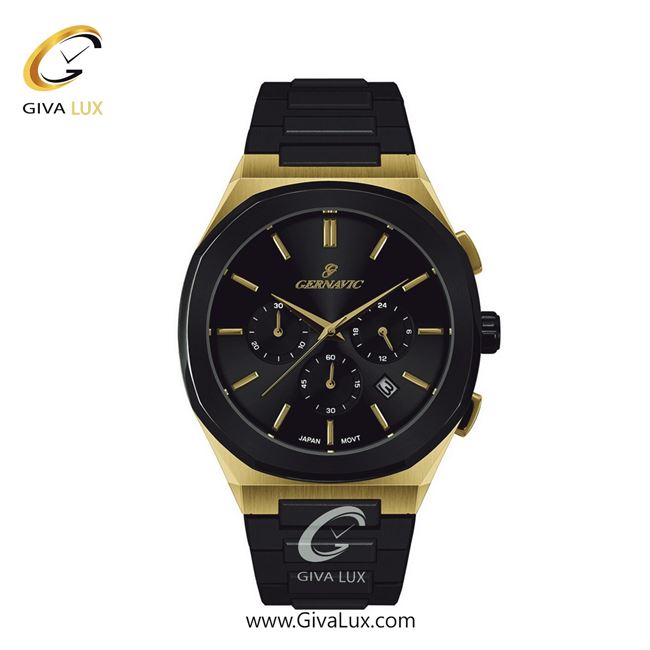 ساعت مچی اورجینال زنانه گرناویک سه موتوره کرنوگراف طلایی | مشکی| مشکی| کد رفرنس G468