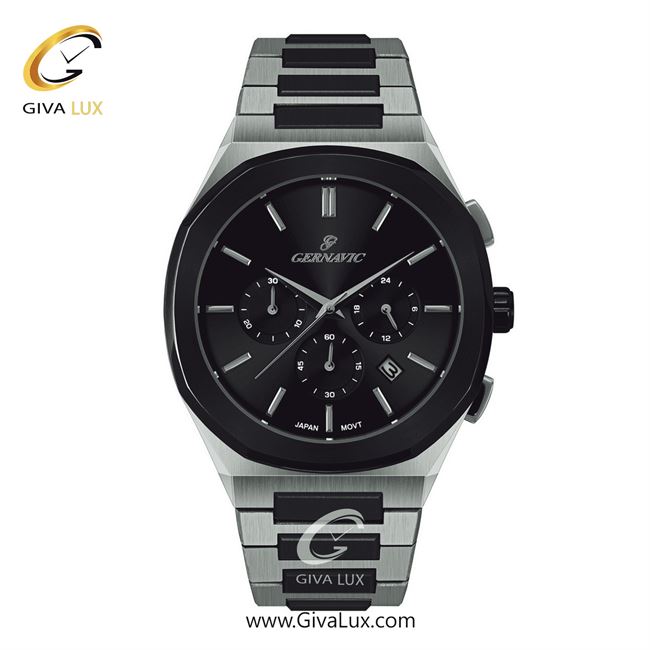 ساعت مچی اورجینال مردانه گرناویک سه موتوره کرنوگراف نقره ای | نقره ای-مشکی| مشکی| کد رفرنس G468