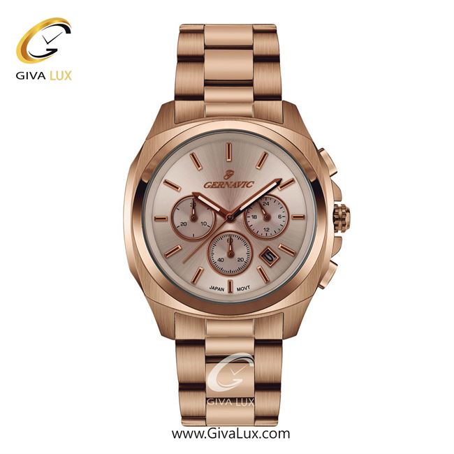 ساعت مچی اورجینال مردانه گرناویک سه موتوره کرنوگراف رزگلد | رزگلد| رزگلد| کد رفرنس G469