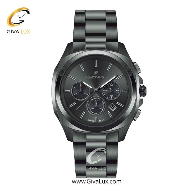 ساعت مچی اورجینال مردانه گرناویک سه موتوره کرنوگراف طوسی | طوسی| دودی| کد رفرنس G469