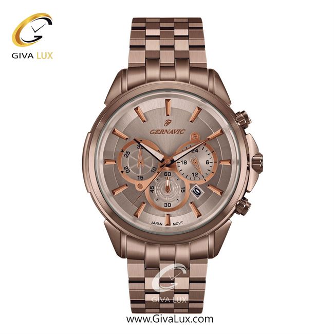 ساعت مچی اورجینال مردانه گرناویک سه موتوره کرنوگراف رزگلد | رزگلد| رزگلد| کد رفرنس G470