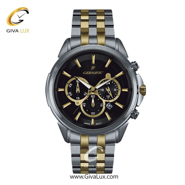 ساعت مچی اورجینال مردانه گرناویک سه موتوره کرنوگراف نقره ای | نقره ای-طلایی| مشکی| کد رفرنس G470