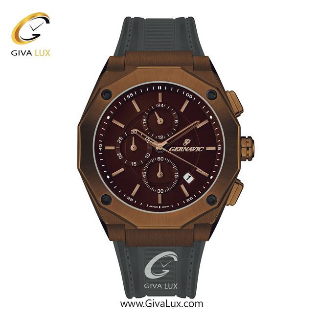 ساعت مچی اورجینال مردانه گرناویک سه موتوره کرنوگراف کافی | طوسی| کافی| کد رفرنس G471