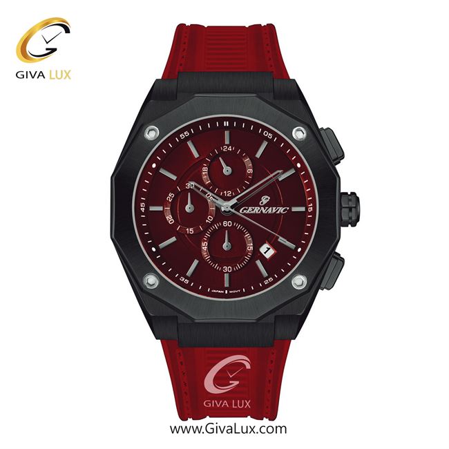 ساعت مچی اورجینال مردانه گرناویک سه موتوره کرنوگراف مشکی | قرمز| زرشکی| کد رفرنس G471