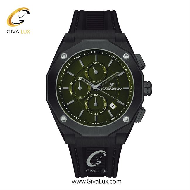 ساعت مچی اورجینال مردانه گرناویک سه موتوره کرنوگراف مشکی | مشکی| سبز| کد رفرنس G471