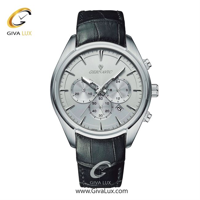 ساعت مچی اورجینال مردانه گرناویک سه موتوره کرنوگراف نقره ای | مشکی| نقره ای| کد رفرنس G478
